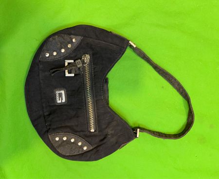 Guess Black Shoulder Bag with Studs