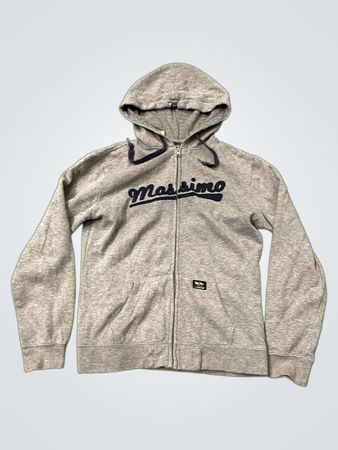 Mossimo 12 Grauer Zip-up Hoodie mit "LA 86" Grafik auf der Rückseite