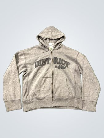 IDENTIC Grauer Reißverschluss-Hoodie mit "DISTRICT #439" Grafik