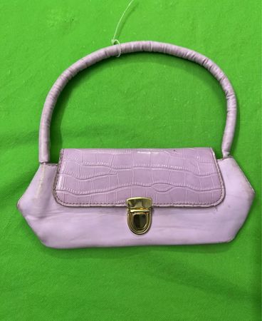 Lila Krokodil-Präge Schultertasche