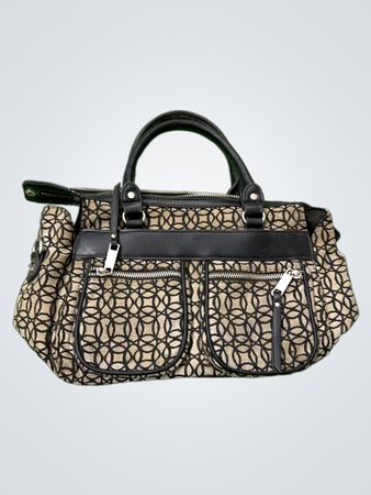 Jutetasche mit geometrischem Muster