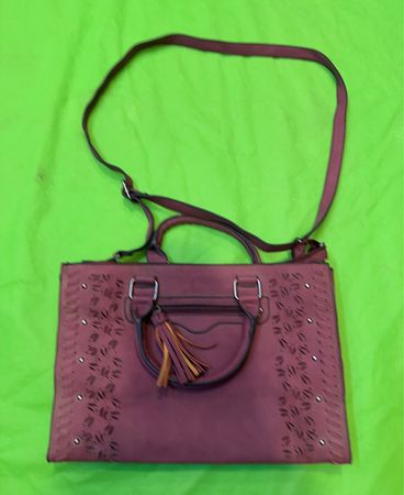 Maroon Handtasche mit Quaste