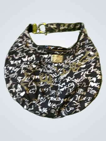 Schwarze Hobo-Tasche mit "Key West Florida"-Druck