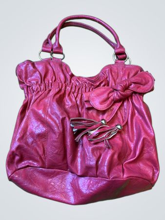 CATO Rote Kunstleder Hobo-Tasche mit Schleifen- und Quasten-Detail