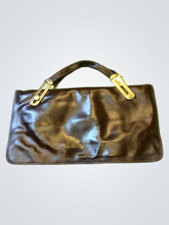 Braune Lederhandtasche
