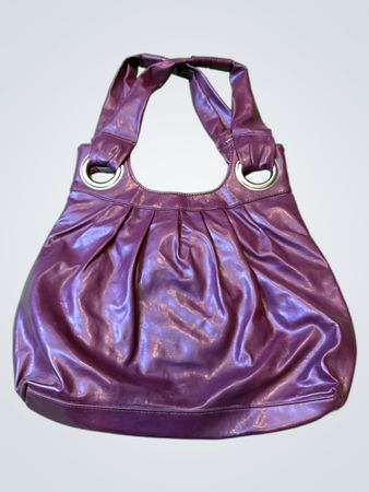 Aufmerksamkeit Lila Kunstleder Hobo Tasche