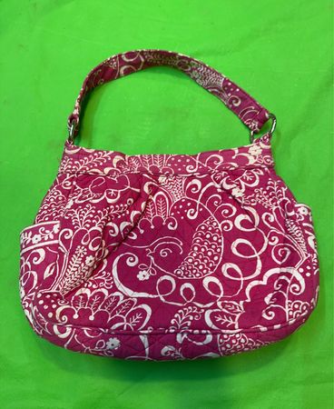 Vera Bradley Pink & White Floral Quilted Shoulder Bag