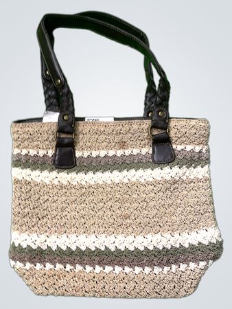 Gestreifte Woven Tragetasche