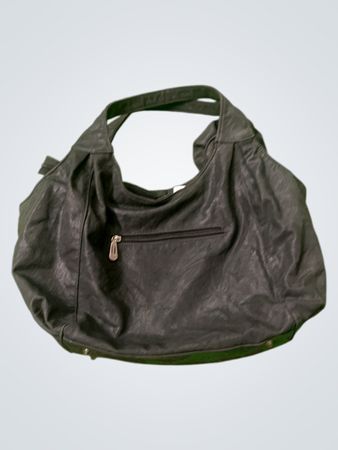 Schwarze Hobo-Handtasche mit Blumendetail