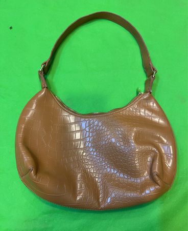 Wild Fable Braune Krokodilmuster Schultertasche