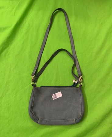 Blaue Leder Umhängetasche