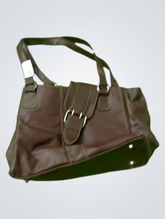 Braune Lederhandtasche