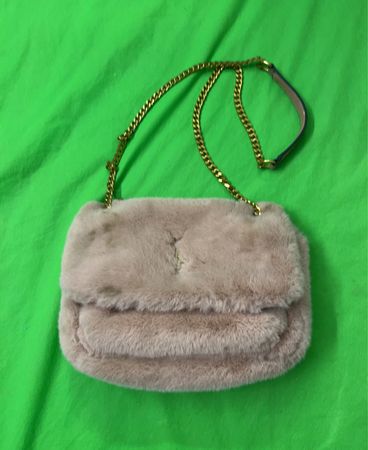 Faux-Fur-Ketten-Schultertasche