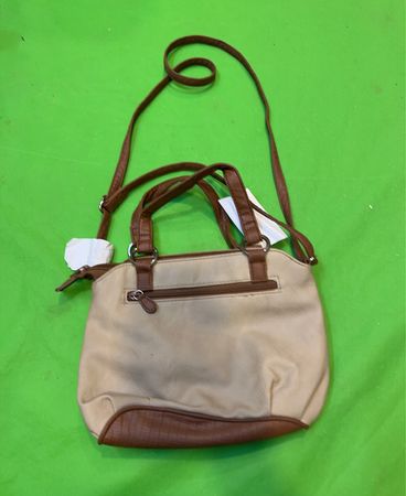 Beige und braune Handtasche