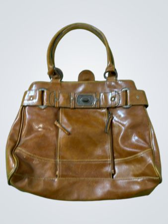 Vintage Vanguard Braune Lederhandtasche