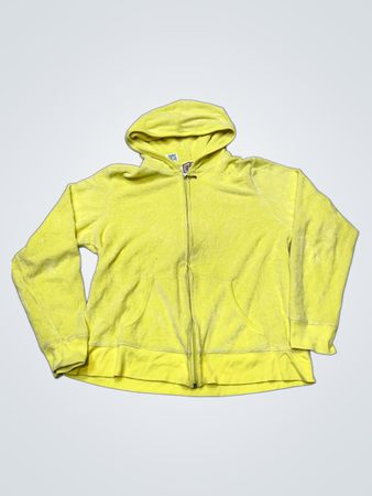 Juicy Couture Gelber Velourszipper-Hoodie
