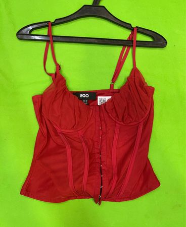EGO Rotes Korsett-Top