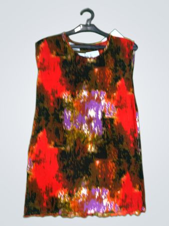 Ärmelloses Kleid mit abstraktem Print