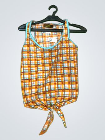 OReme Made in France Plaid Tank Top