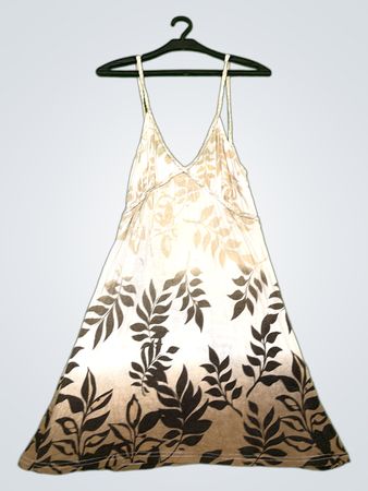 Damen Sonnenkleid mit Blätterdruck