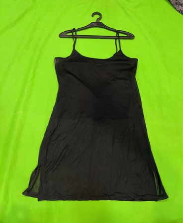 B.YOUNG WOMAN Schwarzes Slipkleid
