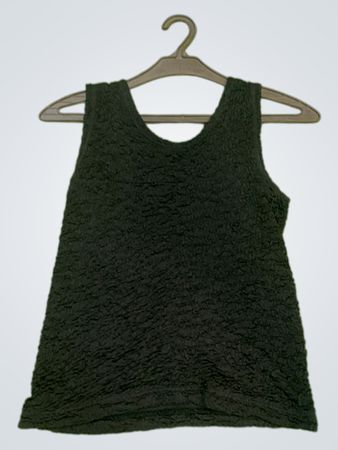 Schwarzes strukturiertes Tanktop