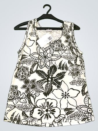 BIAGGINI Damen Ärmelloses Oberteil mit Blumenmuster Größe 40