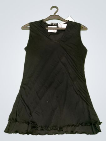 LC Paris Schwarzes Rüschenkleid