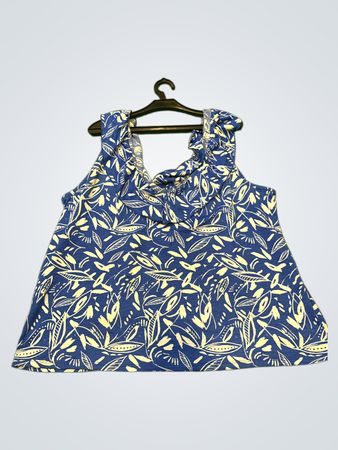 Blaues Blumen-Top