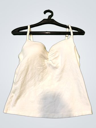 Queentex Weißes Tanktop Größe S 36/38 Cup B