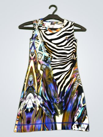 Vintage Vanguard Retro-Print Ärmelloses Kleid