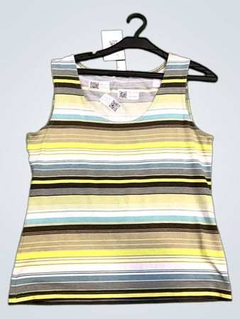 BEST CONNECTIONS FOR LIFE AND QUALITY gestreiftes Tanktop