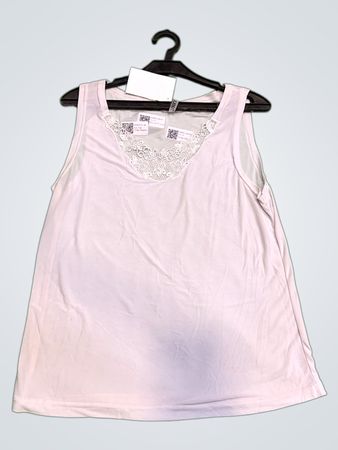 Weißes Spitzenbesatz Tanktop