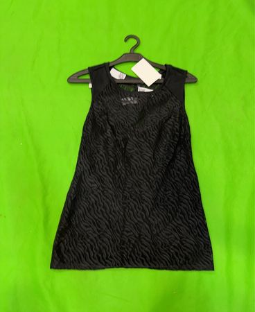 Morgan Black Ärmelloses Texturiertes Kleid