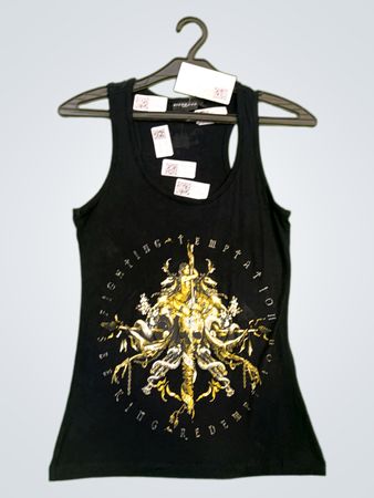 RICHMOND DENIM Schwarzes Tanktop mit grafischem Druck