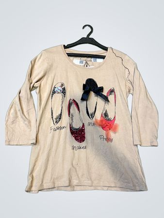 Cache Cache Langarm-Grafik-T-Shirt