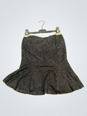 Schwarzer Peplum-Rock