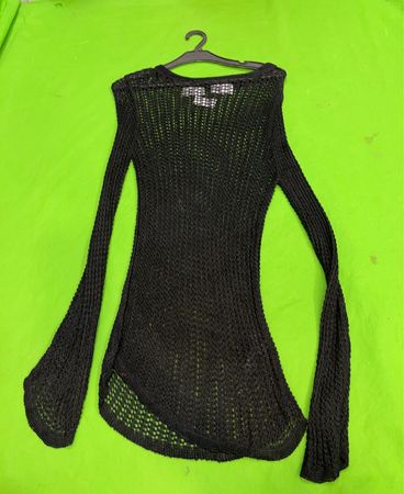 Nächstes schwarzes Stricknetz Langarmshirt