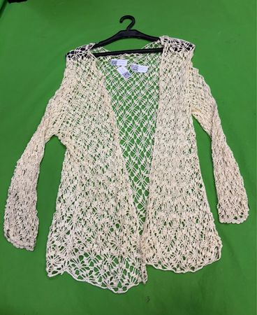 Cream Häkel-Cardigan