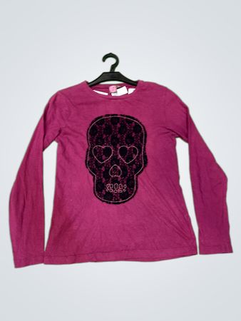 Joules Girls Skull Long Sleeve Top
