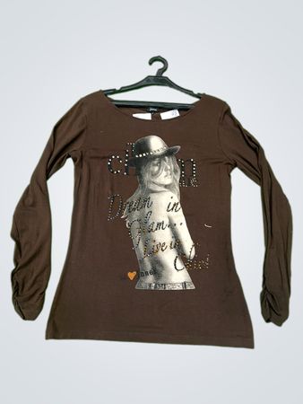 Jones Langarm Grafik T-Shirt