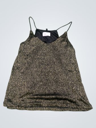 ONLY Schwarz und Gold Glitzer Spaghetti-Top
