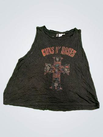 Divided by H&M Schwarzes Guns N' Roses Grafik Tanktop