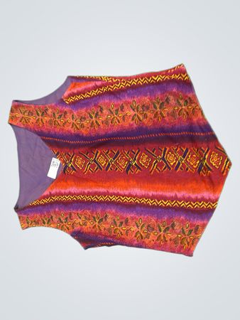 Wendeweste mit geometrischem und floralem Muster