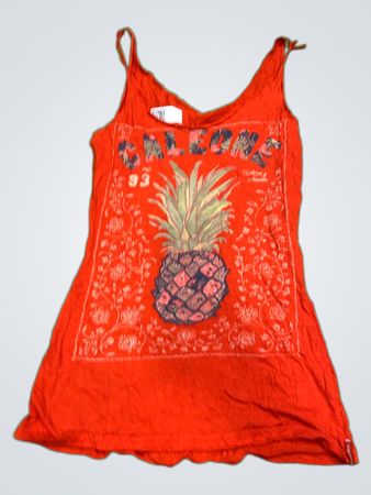 Rotes Tanktop mit Ananasgrafik