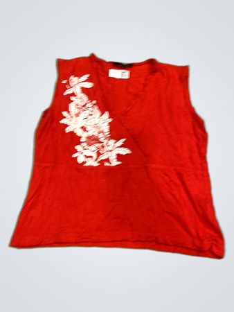Rica Seven Rot T-Shirt mit floralen Druck