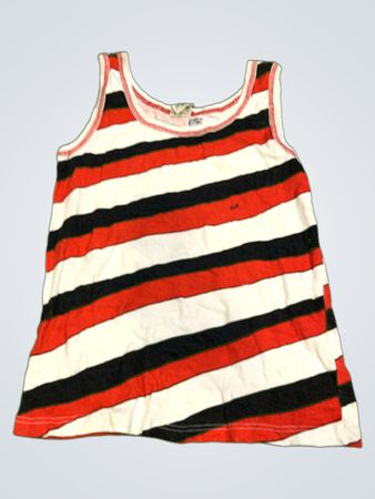 Tank top with red, white, and green stripes