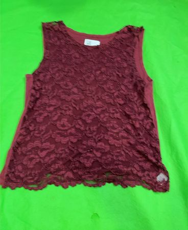 Maroon Lace Top