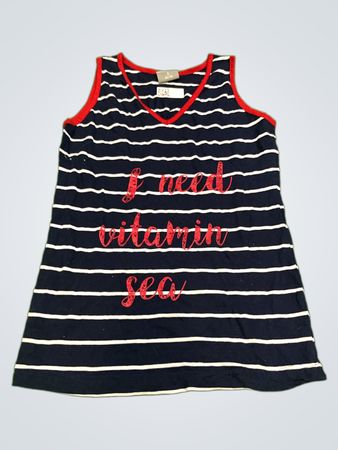 Gestreiftes "I need vitamin sea" Tanktop