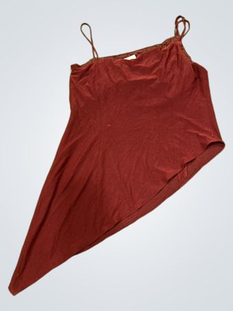 Vintage Vanguard Rot Asymmetrisches Top